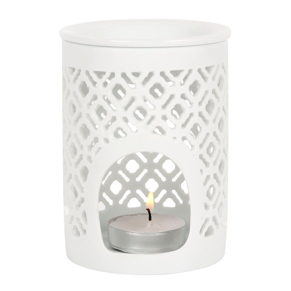 WAX BURNER - WHITE LATTICE