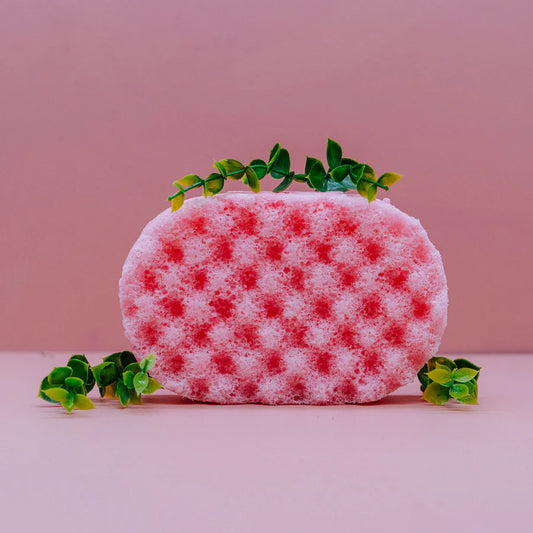 SCENTED SOAP SPONGE - MARSHMALLOW & RASPBERRY