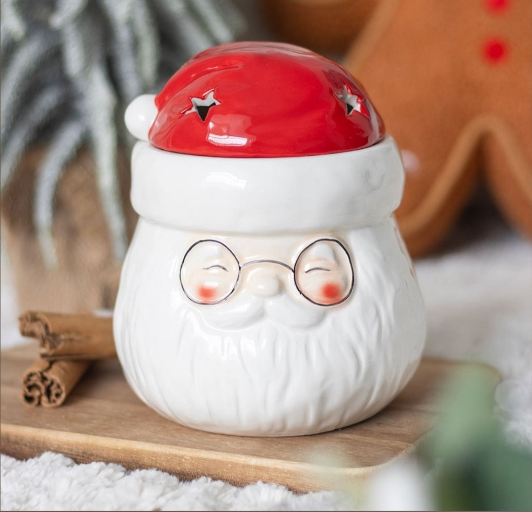 WAX BURNER - SANTA HEAD WITH REMOVABLE HAT